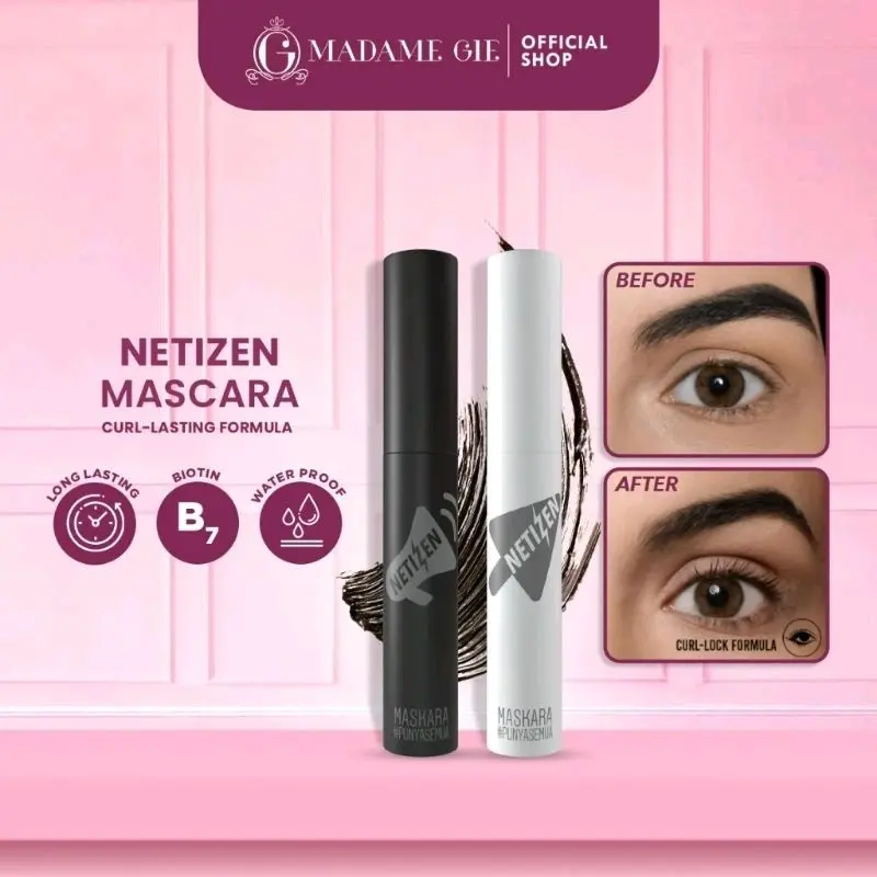 Madame Gie Mascara Netizen - Make Up Maskara Waterproof ( Black / Hitam / Menebalkan)