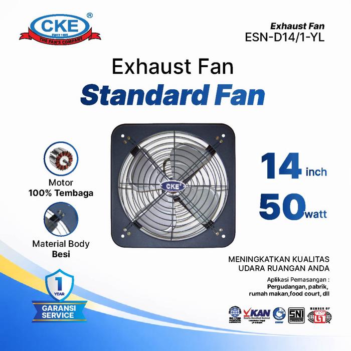Gambar CKE Exhaust Fan DBN Series 14 Inch 220V Kipas Ventilasi Penghisap Udara untuk Rumah, Dapur, Toilet & Toko dari CKE Fan Official Kota Administrasi Jakarta Barat Tokopedia