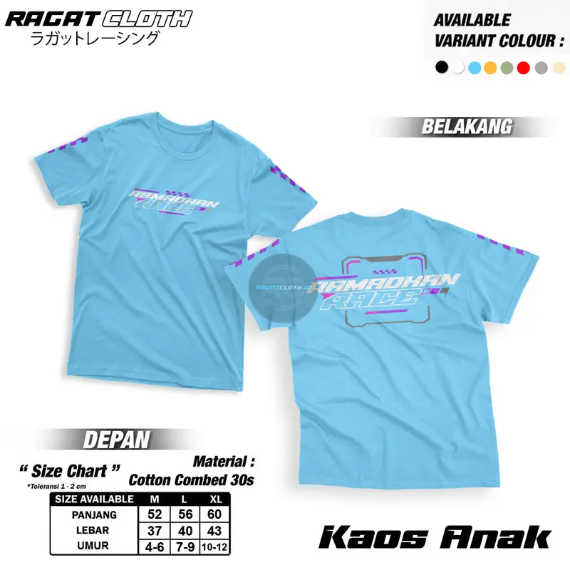 Ragat Clothing Kids Kaos Anak Spesial Ramadhan Vol.1 Untuk Umur 3-12 Tahun 1