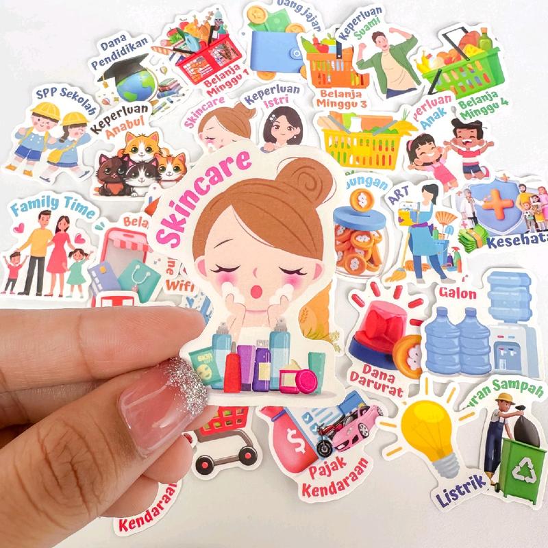 STIKER BUDGETING LUCU UNTUK MENGATUR KEUANGAN 0