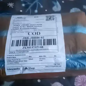 5 Meter Plastik PE UV Greenhouse Lebar 200 cm, Tebal 0,8 mikron (TEBAL)