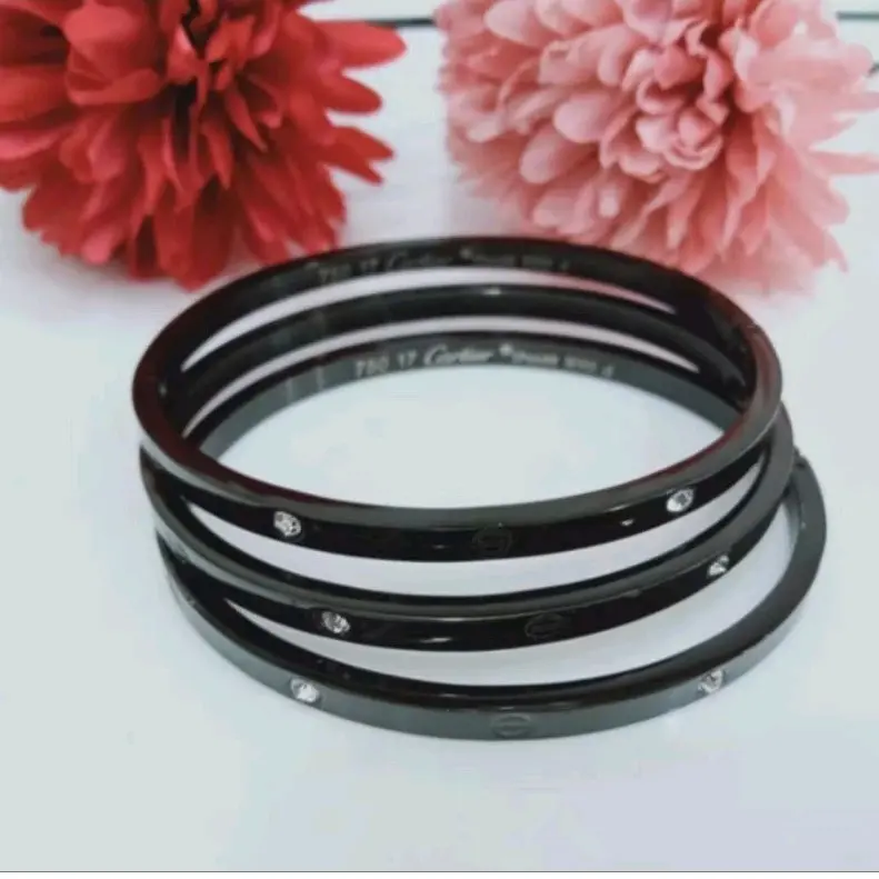 Gelang Titanium Bangle Slim Model Nagita Mewah Elegan Aksesoris Wanita Antikarat Bracelets 4
