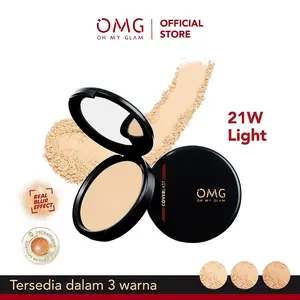 OMG Oh My Glam Coverlast Two Way Cake 12 g - Bedak Padat Kontrol Minyak Hingga 8 Jam untuk Warna 21W Light - Perawatan, Essence