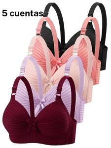 Conjunto de sujetadores ligeros para comodidad y sujeción durante todo el día, tejido suave, disponible en múltiples tallas, ideal para uso diario, diseño sin acolchado