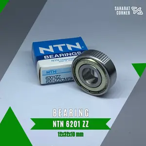 Bearing NTN 6201 ZZ Japan Tutup Besi Dua Sisi Laher Klaher Dia.12x32x10 mm