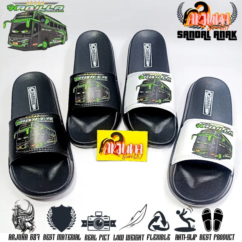ARJUNA 687 - NABILLA QQ TRANS Sandal Selop Anak Laki Bus Mania Bahan Karet Ringan & Fleksibel 7