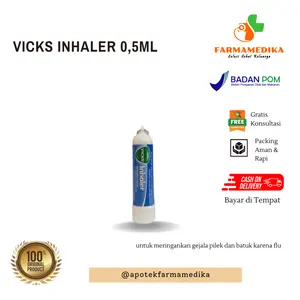 VICKS INHALER 0,5ML	MEREDAKAN GEJALA HIDUNG TERSUMBAT KARNA FLU