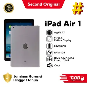 #[SECOND] iPad Air 1 Apple Original Bekas | Bergaransi | Siap Kirim | Bisa COD | Termurah | Versi Full Update IOS 12 | Anak Anak