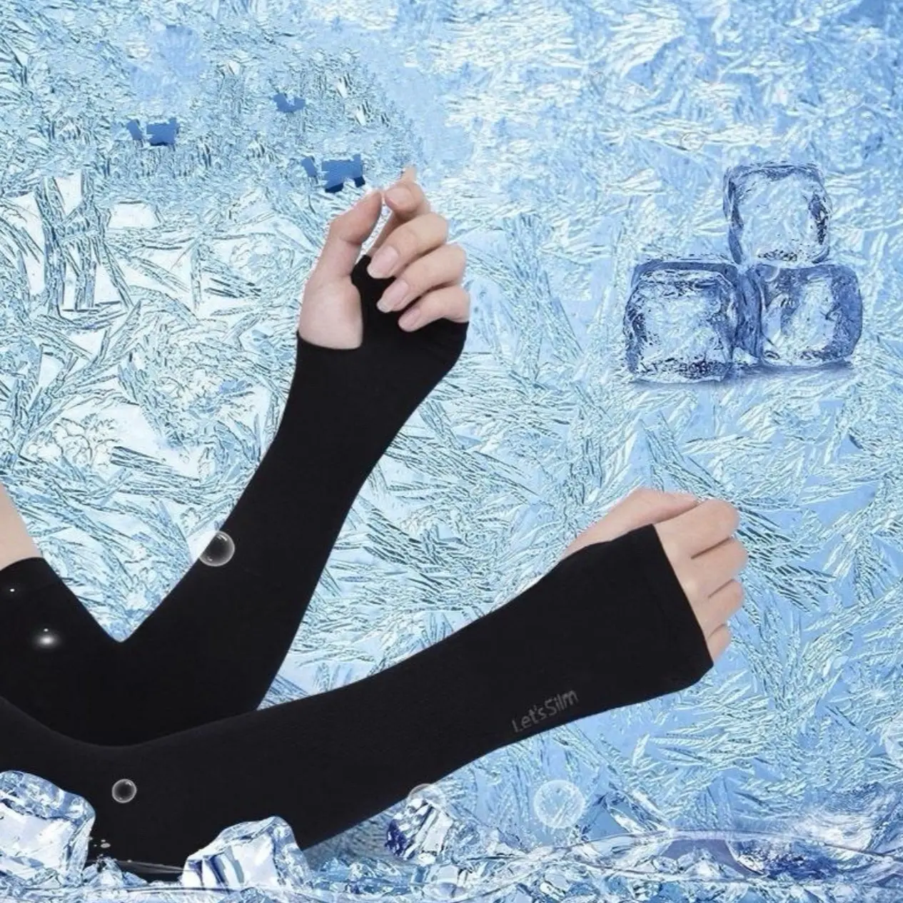 Menset Tangan Handsock Hitam Putih Abu Manset Muslim