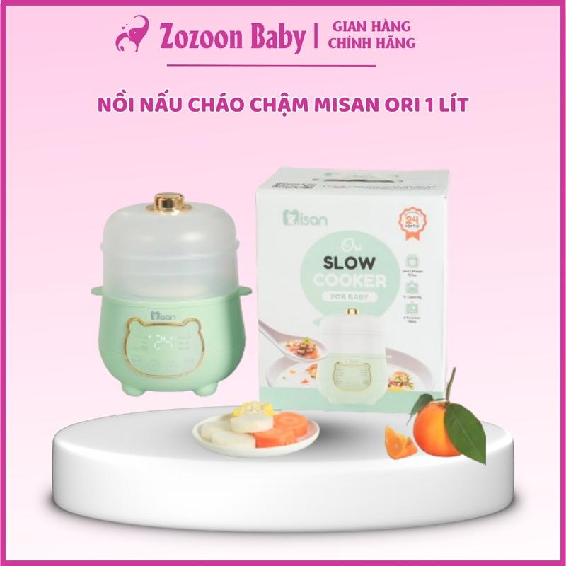Nồi đa năng Misan Ori ninh hầm cách thủy nồi nấu cháo chậm nồi chưng yến cho bé dung tích 1 lít