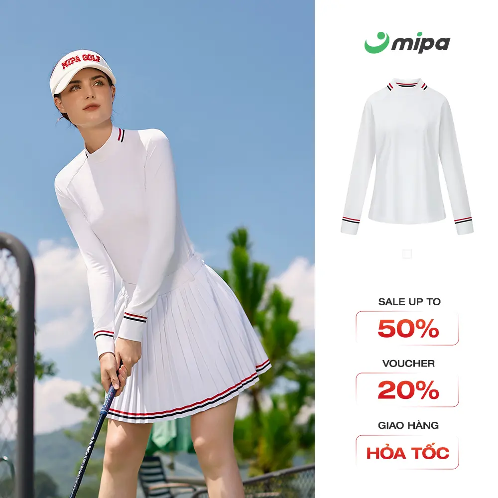 Áo nữ dài tay MIPA thời trang Golf Pickleball Tennis thấm mồ hôi chống tia UV co giãn 4 chiều Alora Top