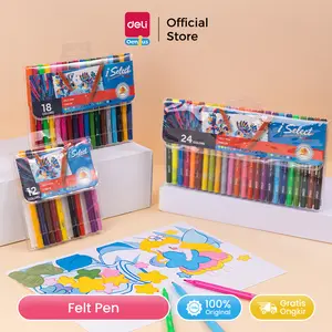 Deli Spidol Warna / Felt pen Warna Cerah EC169 Deli I-Select
