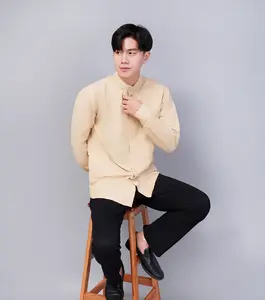 Baju Koko Pria Krem/Khaki Lengan Panjang Polos Simple Perfect Bahan Katun Best Seller Premium