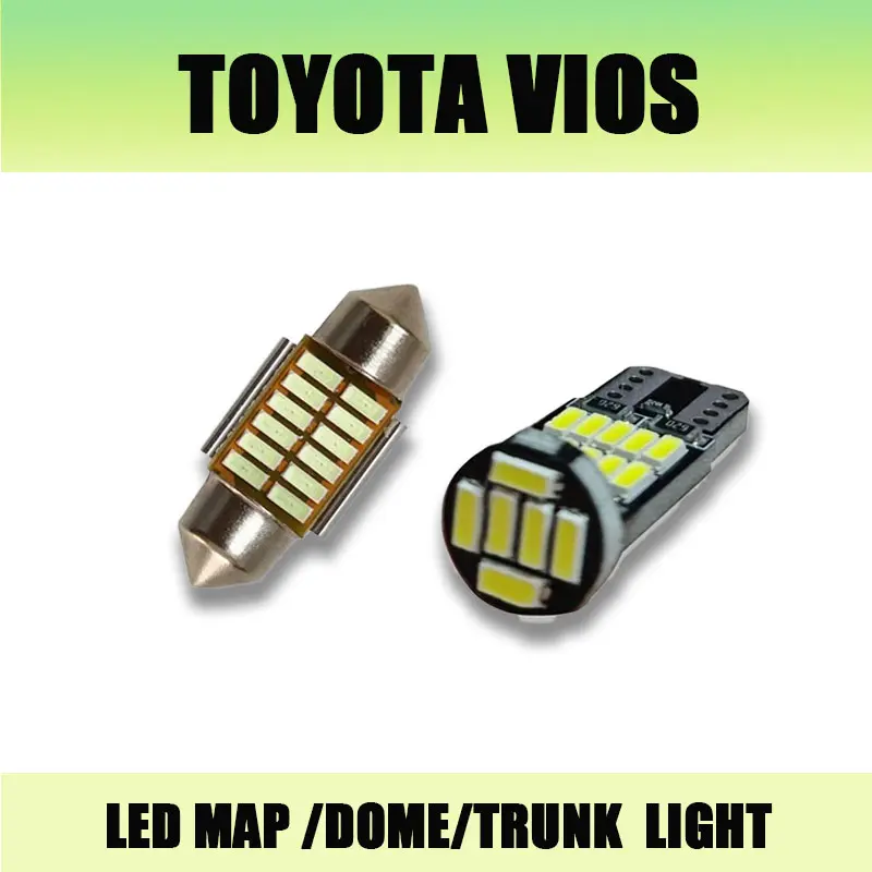 Đèn LED Nội Thất, Dành Cho Toyota Vios, Hình Vòm, Bản Đồ, Tấm Cốp Xe, Trần Nhà, Bóng Đèn Công Viên, Canbus, Batman, Robin, Người Sắt