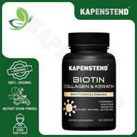 Gambar Suplemen biotin meningkatkan pertumbuhan rambut, kulit, kuku, mendukung kesehatan sendi dan usus, 60 kapsul - 60 kapsul dari KAPENSTEND Sehat  Suplemen Kab. Tangerang 1 Tokopedia