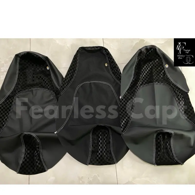 Kulit Jok Motor Jahit Tengah/3Jahitan Amplas Sbtech Kombinasi Catur Kotak Kotak Kulit Jok Motor Beat, Vario, Mio, Scoopy, Kulit Jok Pasir X Catur Model Terbaru Terlaris Motorcycle 0