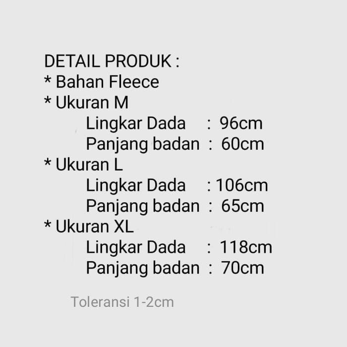 BAHAN FLEECE Atasan Sweater Oblong Pria & Wanita Remaja kekinian WHAT? Korean Style Basic