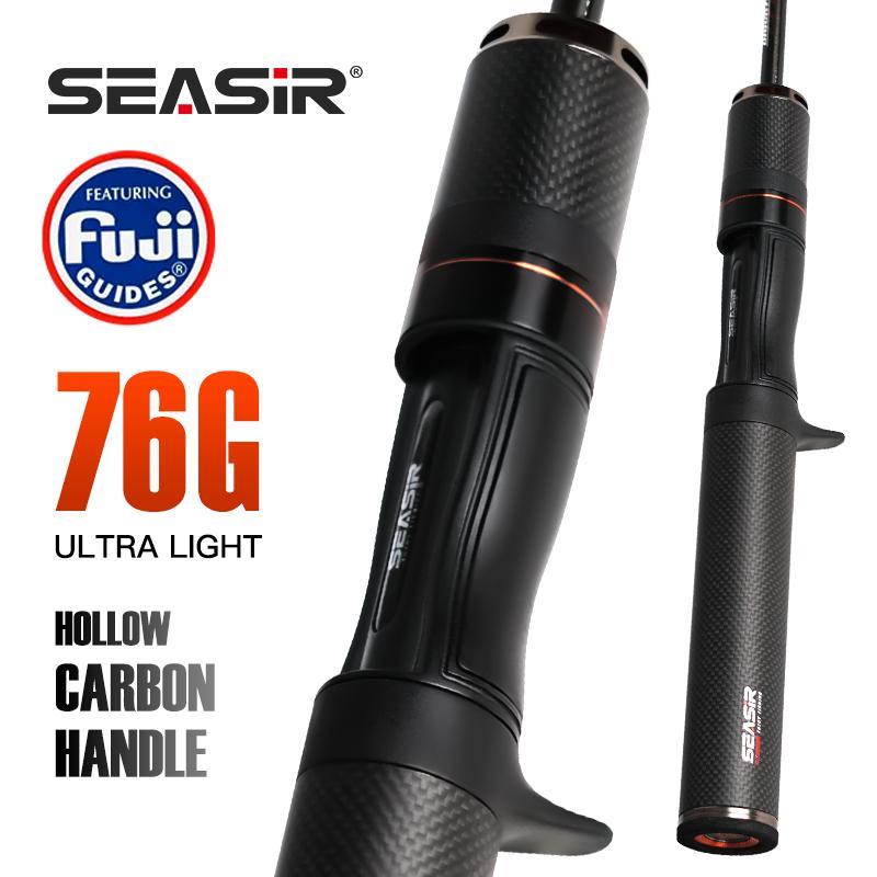 Cần Câu Cá Mũi Tên Màu Đen, SEASIR, Vòng Dẫn Hướng FUJI O Carbon 1.5M BFS Siêu Nhẹ 76G Trọng Lượng Mồi 0.8-10G Núm Âm Thanh Cần Câu Cá 0