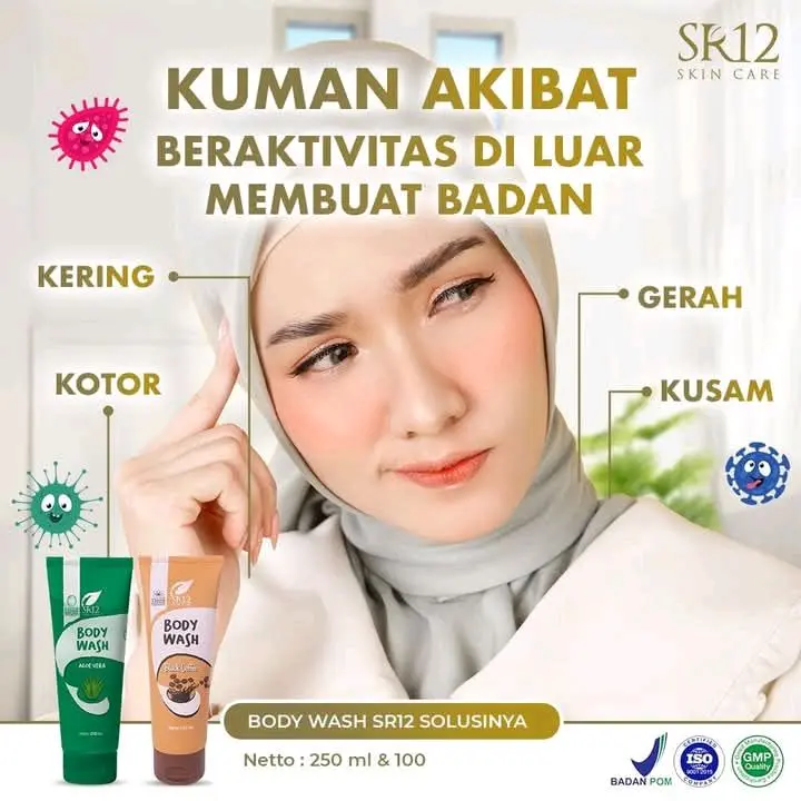 Body Wash Aloevera & Body Wash Black Coffe SR12| Sabun Mandi Yang Mengandung Bahan Alami Dan Dapat Membantu Merawat Kulit Tubuh Anda
