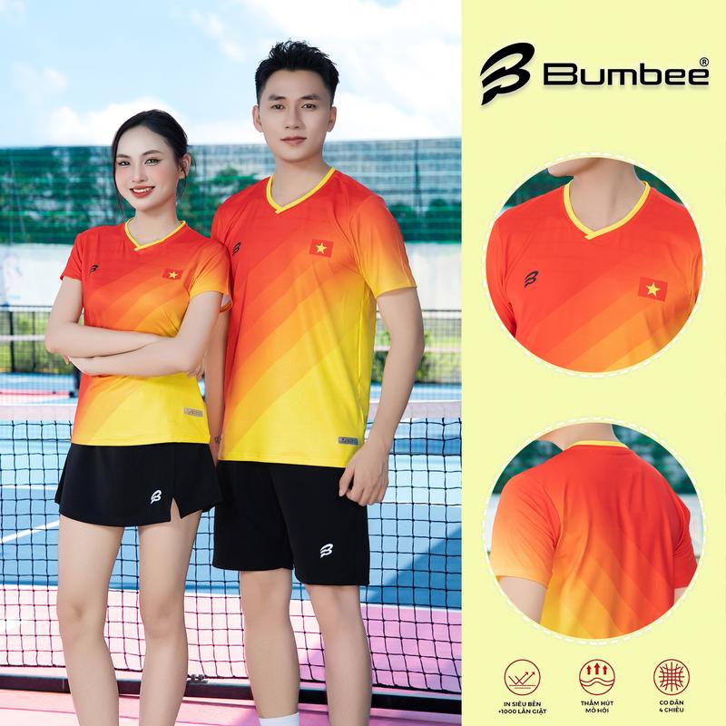 Áo Quần Thể Thao Việt Nam – Thiết Kế Yêu Nước, Thoáng Khí, Phù Hợp Cầu Lông, Chạy Bộ, Pickleball (2925)