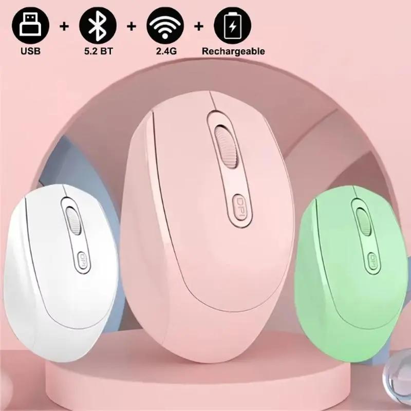 2.4G Không Dây Bluetooth Dual-Chế Độ Ergonomic Chuột Yên Tĩnh Bấm Có Thể Điều Chỉnh DPI Món Quà Hoàn Hảo Cho Nhân Viên Văn Phòng Game Thủ