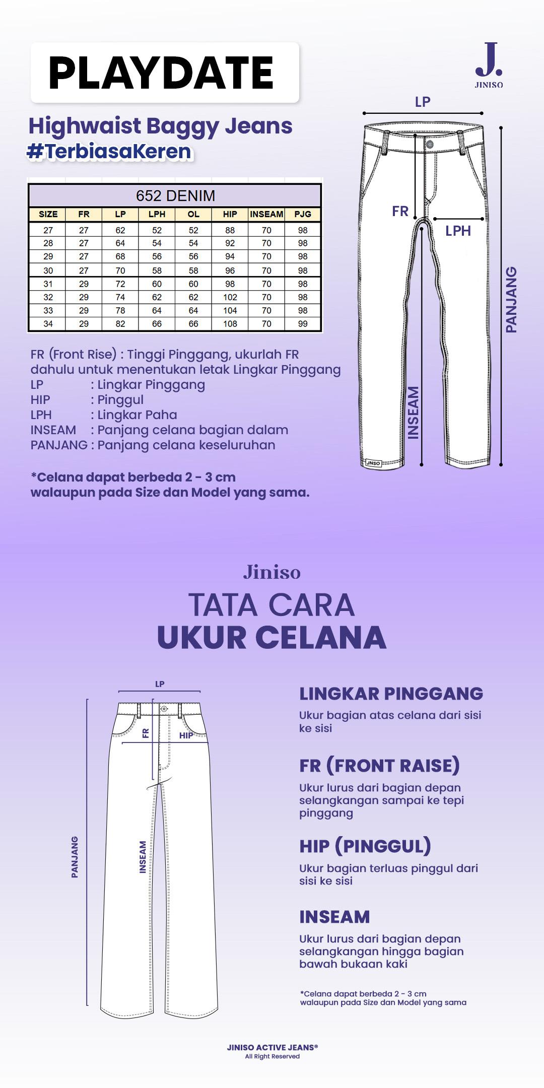 JINISO PLAYDATE - 652 Baggy Loose Jeans Pria