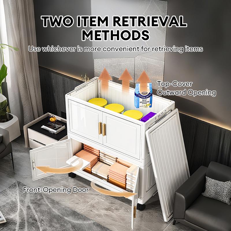 Lemari Plastik Lipat Serbaguna Susun Lemari Pakaian Plastik Penyimpanan Rumah Tangga Hemat Ruang