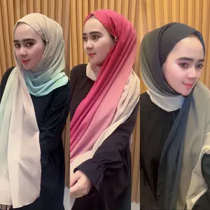 PASHMINA GRADASI OMBRE GRADIENT 2IN1 / PASHMINA CERUTY BABY PREMIUM JAHIT TEPI GRADASI PRINT OMBRE