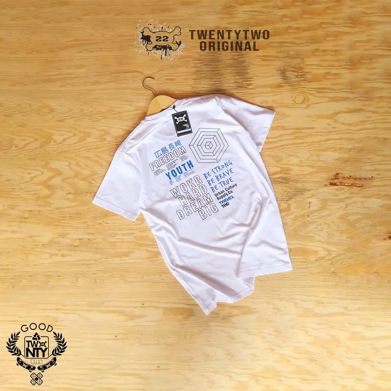 Kaos distro / kaos pria dewasa & wanita / TWENTY TWO / kaos pria distro / kaos lengan pendek pria / baju kaos pria 2