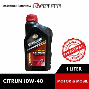 Castelube Citrun Oil 10W/40 1 Ltr Untuk Mesin Kendaraan  Motor dan Mobil