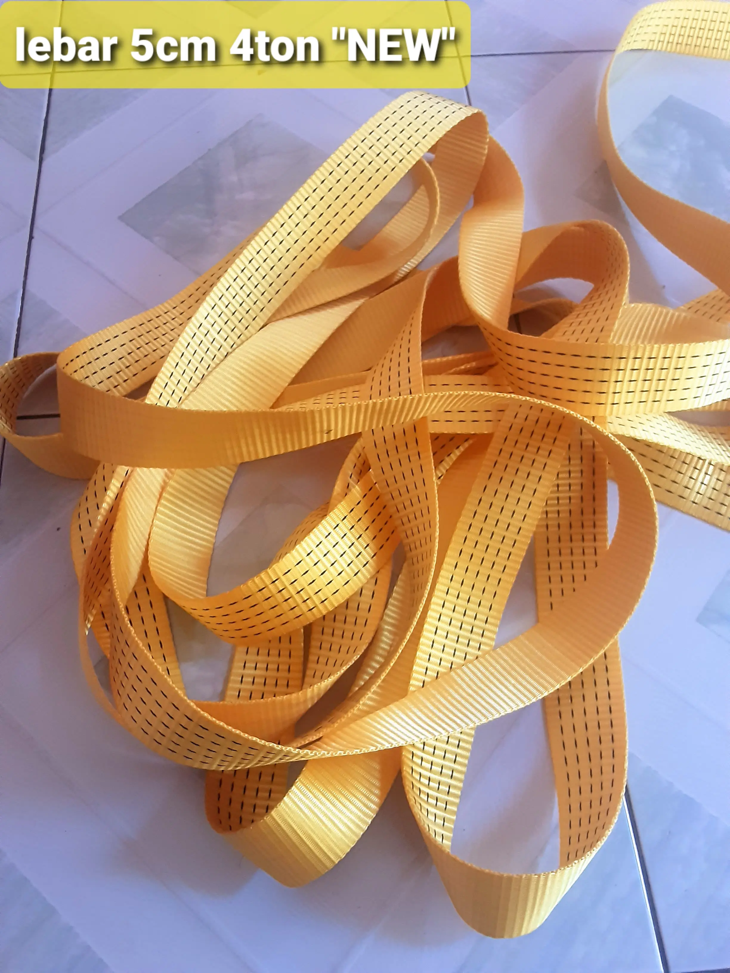 tali sabuk webbing trek belt rachet tie down tali krek lebar 5 cm 4 ton harga per 1 meter