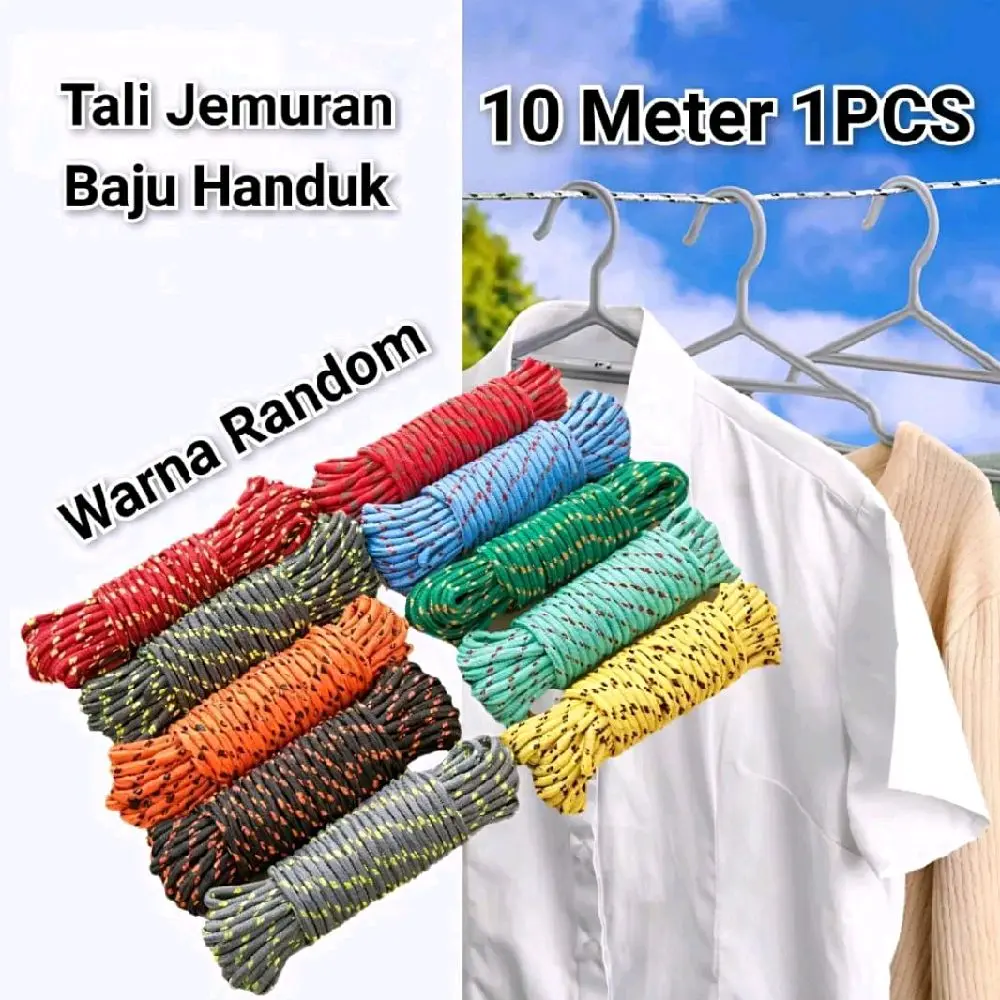 Tali Tambang Jemuran Tali Jemuran Handuk Baju Nylon 10Meter Serbaguna