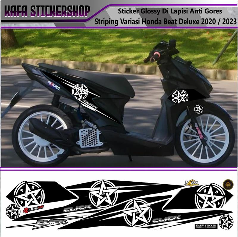 Product Introduction of Striping Tranparan honda beat deluxe sticker motif simple polet bintang styles 30