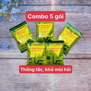 (Combo 5 gói) Bột Thông Cống BITICO,Bột Thông Cống Cực Mạnh Hiệu Quả 100% Thông Tắc Bồn Cầu, Đường Ống, Bồn Rửa Mặt Làm Sạch