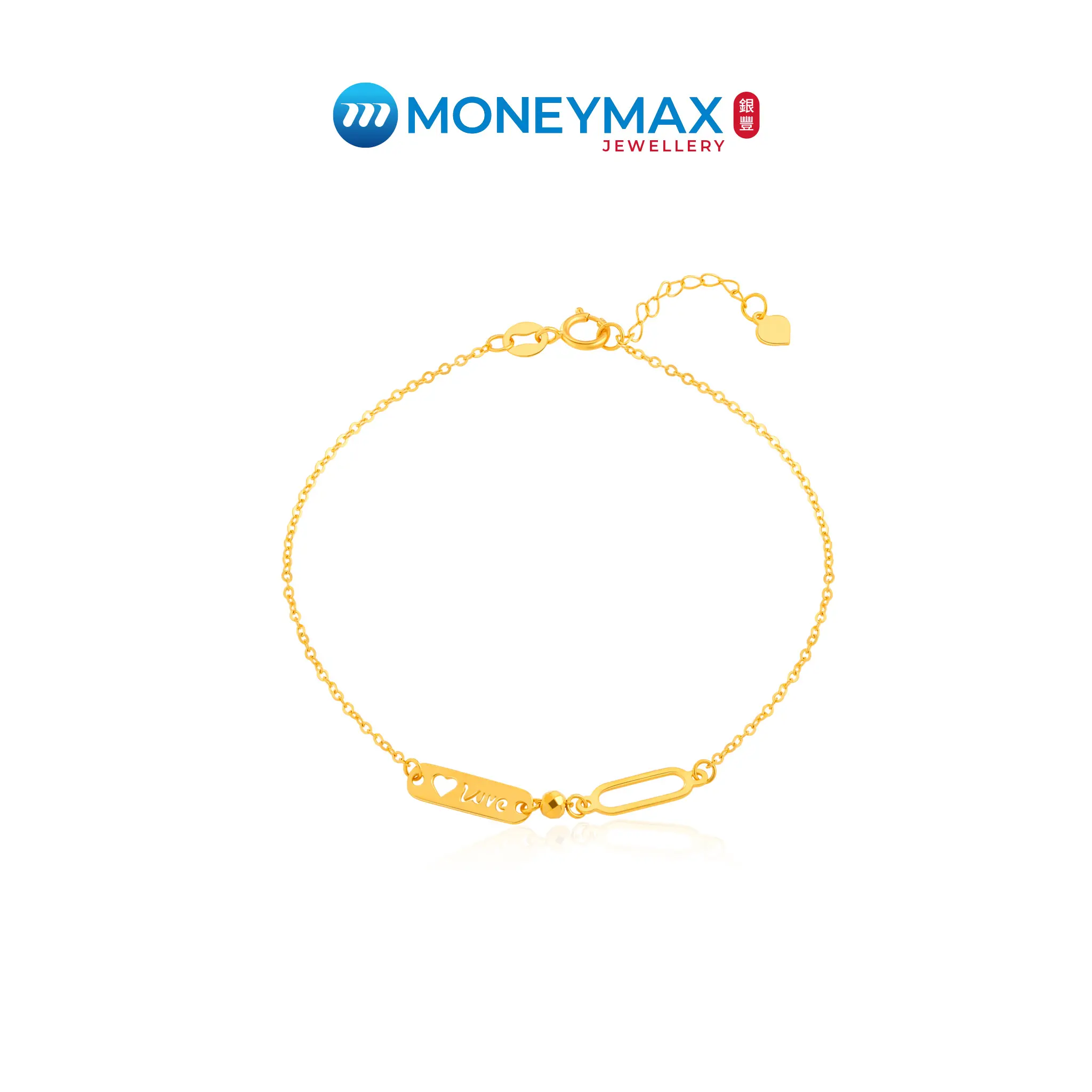 14K Gold | MKB083 | Delicate Love Bracelet | MoneyMax Jewellery