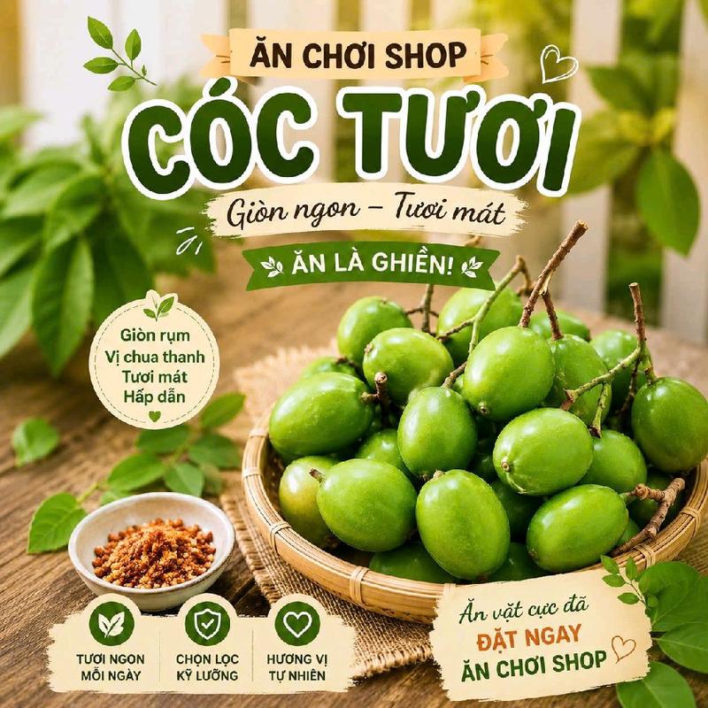 1kg Cóc thái già(có sơ,cùi).vị chua giòn, kèm muối tây ninh.An toàn sức khỏe chất lượng đảm bảo.
