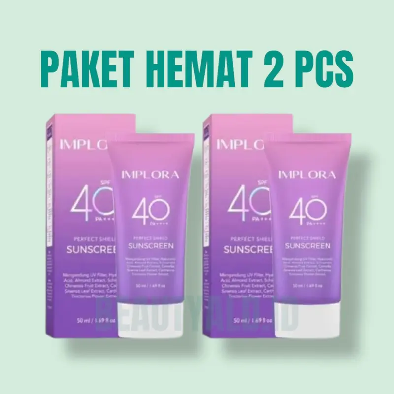 [PAKET HEMAT] IMPLORA PERFECT SHIELD SUNSCREEN SPF 40 PA++++ 0
