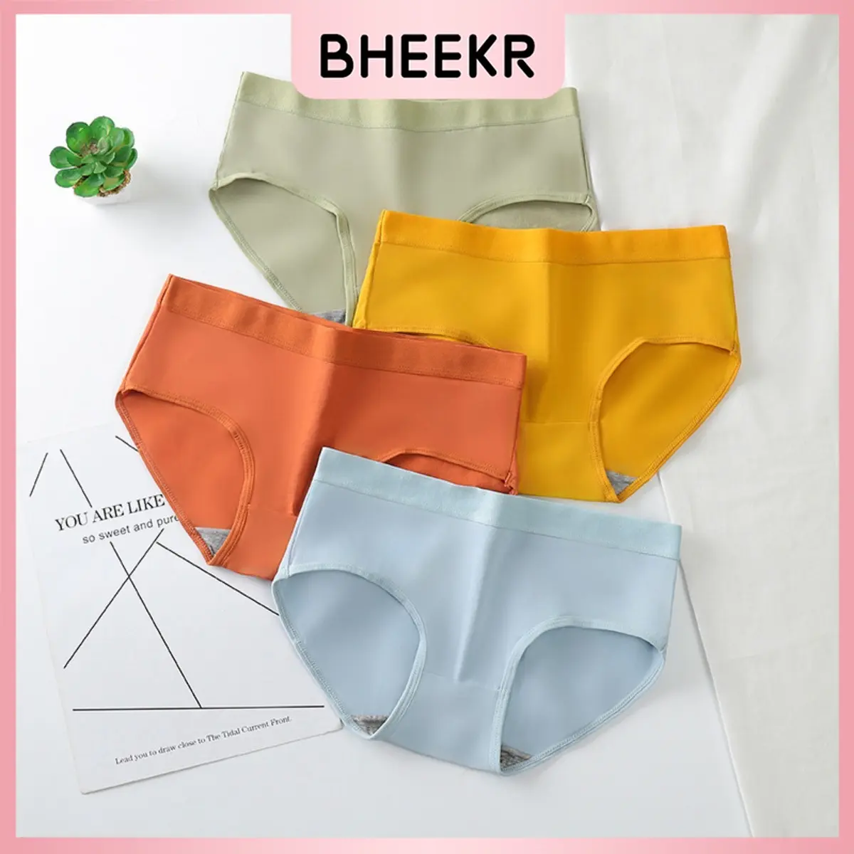 M-XXL Women's Underwear Female Comfortable Mid-Waist Breathable Soft Cotton Plus Size Panties for Lady Briefs