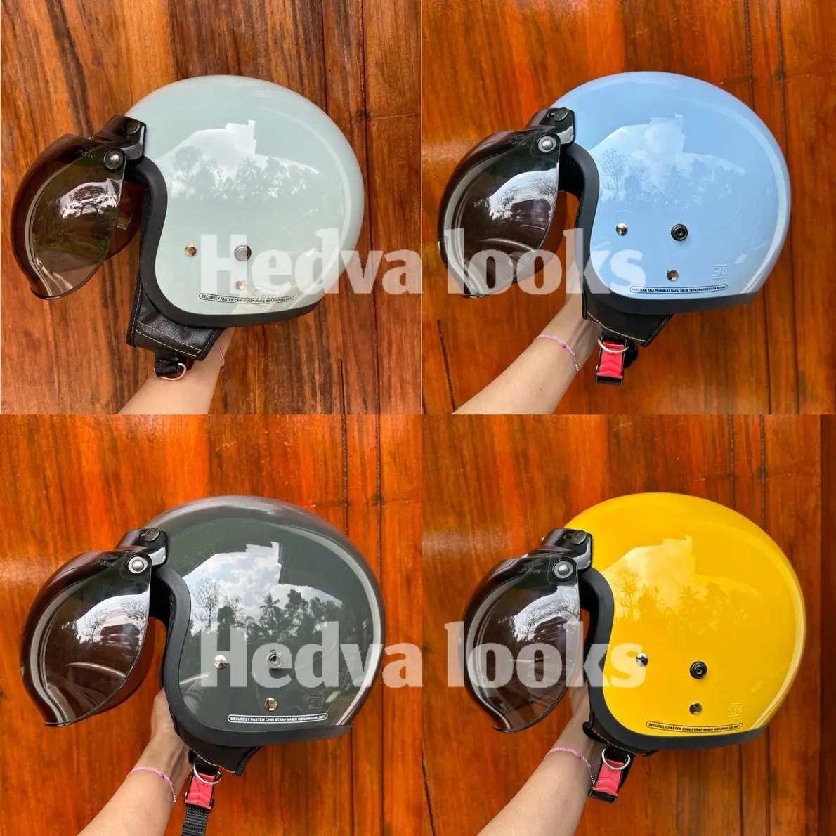 Helm Bogo Polos SNI Pria Wanita Dewasa Motorcycle