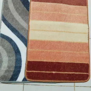 KEEP MAJU Keset Premium Anti Slip Bulu Tebal Keset Kamar Mandi Motif Biru Elegan Menyerap Air Tinggi Mudah Dibersihkan