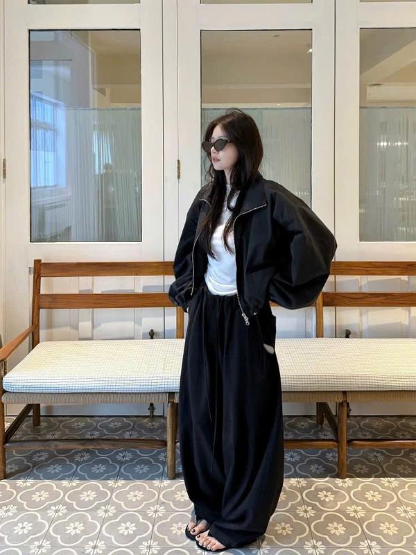 Áo khoác gió croptop dáng rộng 2 lớp Miho House