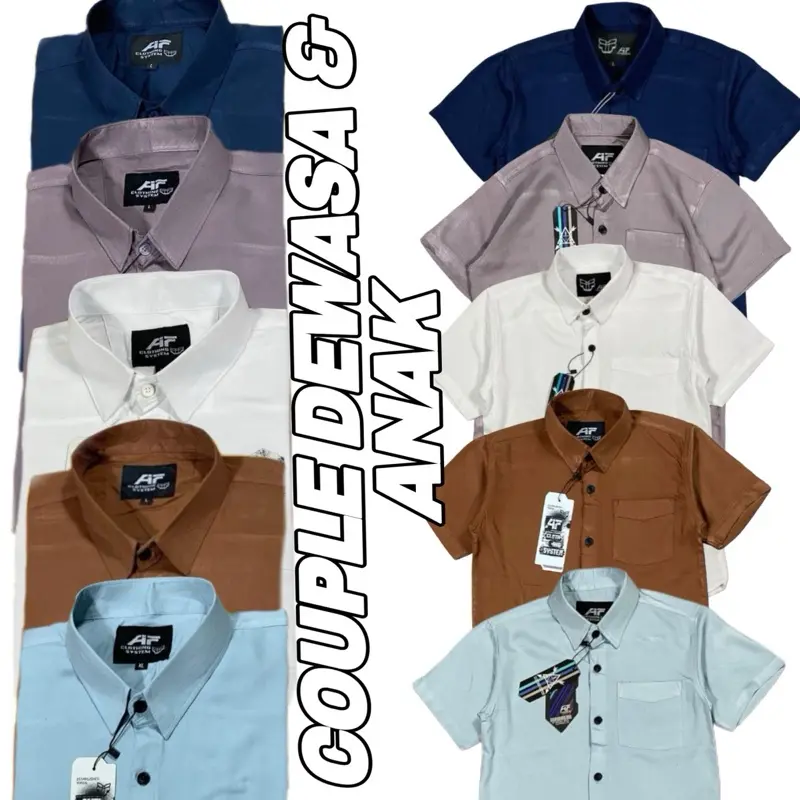 AIF KEMEJA COUPLE AYAH & ANAK RAYON TWELL