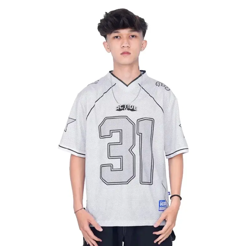 RZQ / 31 / NUMBER SERIES / Streetwear / Jersey / Oversize / Boxy Fit / Retro / Vintage / Music / Musik / Rugby / y2k / Bloke Core / Korea / nfl / Band / Hockey 0