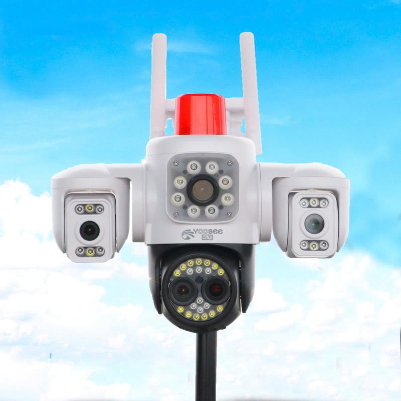  Camera Wifi Yoosee 4 Mắt 3 Màn Ngoài Trời F60JD Siêu ZOOM-Mẫu Mới 2025 