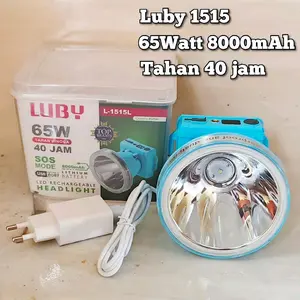 Senter kepala luby 65W luby 1515 Headlamp luby 1515 Luby Original Baterai