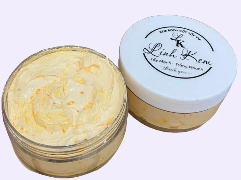KEM BODY CỐT SỐP VIP ( Linh Kem ) -  hỗ trợ dưỡng và trắng sáng da body 210g