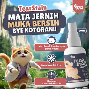 Golden Paw Tear Stain Remover Spray Pembersih Mata Kucing yang Efektif Noda Kotoran Mata Kucing Eye Cleanser 60ml