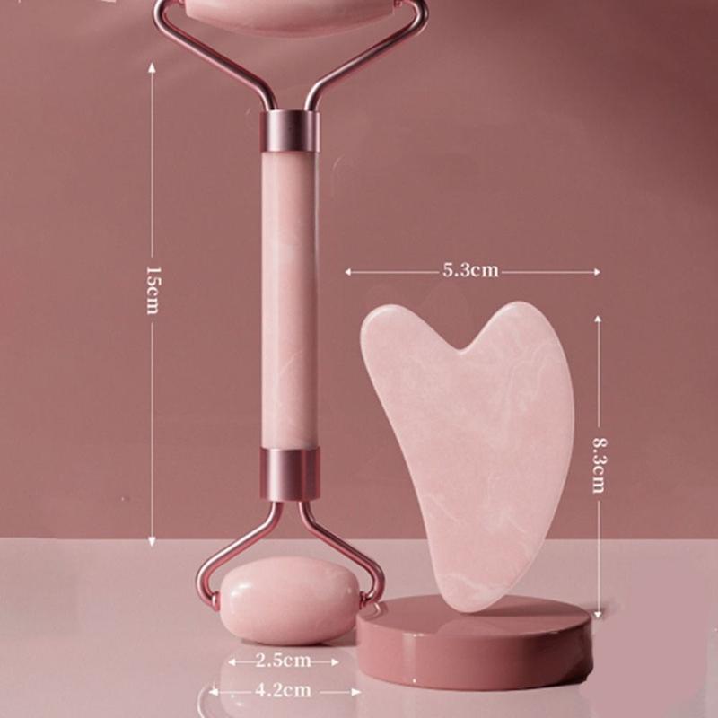 2pcs/set Double Headed Guasha Set New Resin Portable Face Roller Wrinkle Remover Neck Massager Gua Sha Scraper Board 2