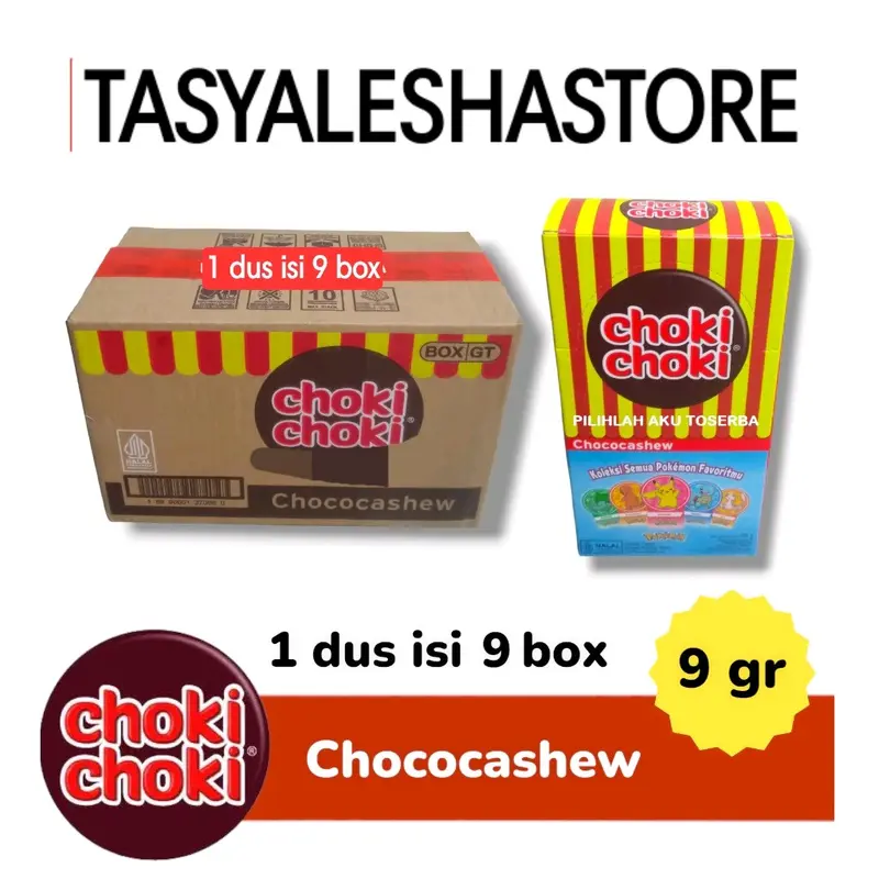 Choki Choki Chococashew Stik Cokelat 1 box isi 20 pcs x 9g Cemilan Chocolate Camilan Food Manis Mete Snack Coklat Keripik 5