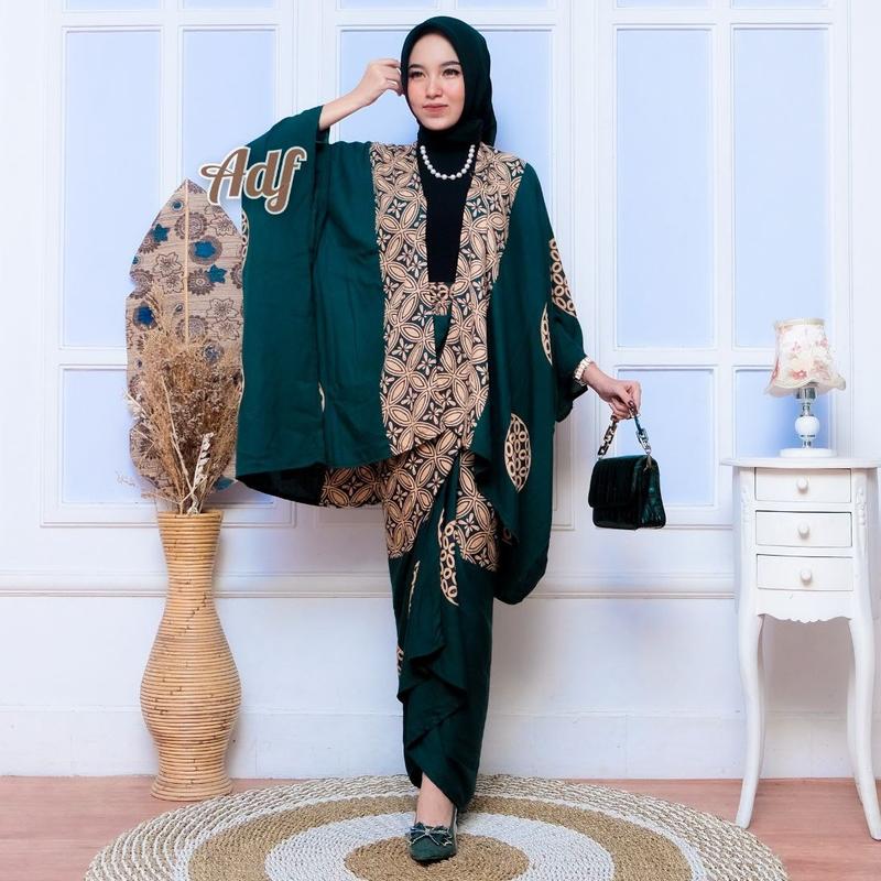 SETELAN 1SET BRIDESMAID BATIK ROK LILIT DAN CARDIGAN KONDANGAN 5